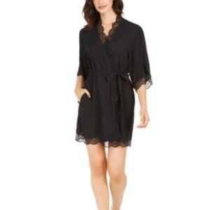 #1131 I.n.c. International Concepts Lace Trim Short Robe